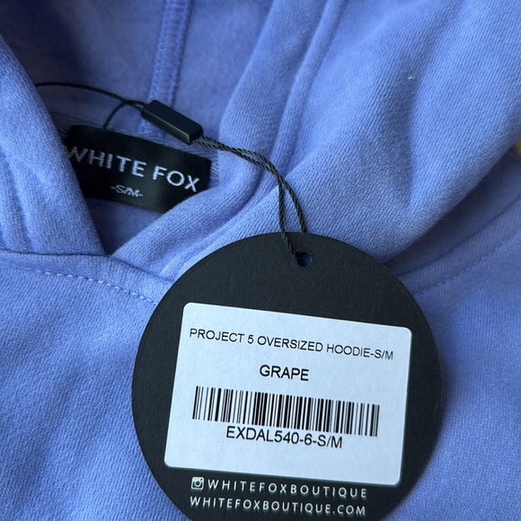 White Fox Project 5 Grape Hoodie women’s size Small NWT - Picture 4 of 5